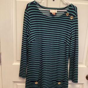 Sail to Sable Navy and Green dress